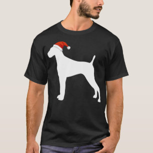 Camiseta Weimaraner Vestindo o Cachorro de Natal do Papai N