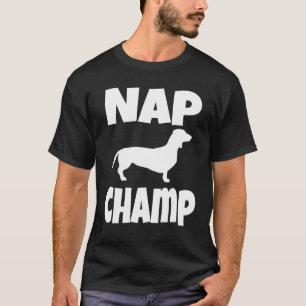 Camiseta Weiner Dachshund Owner Nap Champ Puppy Mãe D