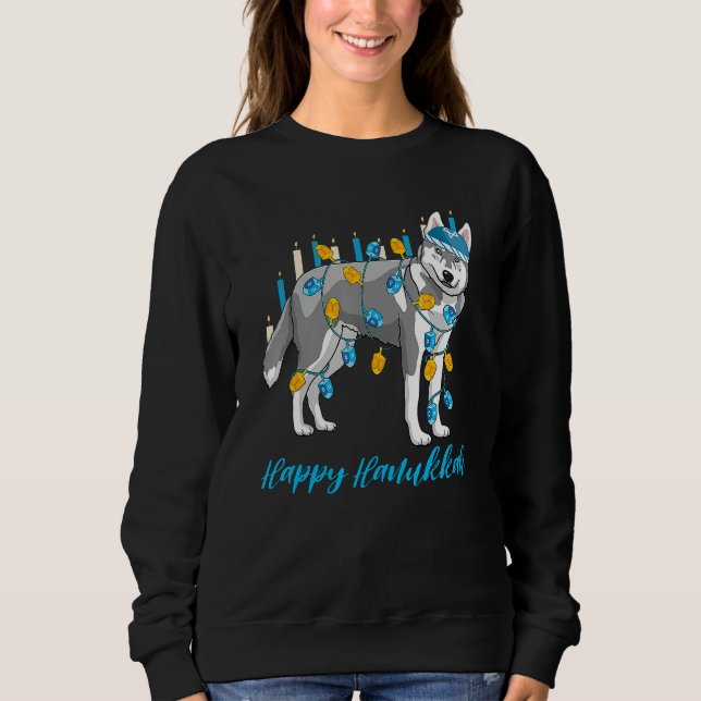 Camiseta Weiner Dog Menorah Festive Mazel Tov Hanukkah Jewi (Frente)