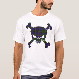 Camiseta Weir Tartan Skull Sem Banner