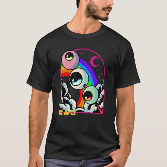 Camiseta Weircore Dango Eyeball Comida japonesa Otaku Weeb  (Frente)