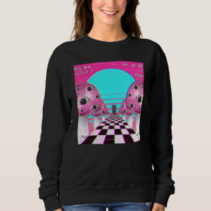 Camiseta Weircore Vaporwave Aestético Mushroom Eyes Retro