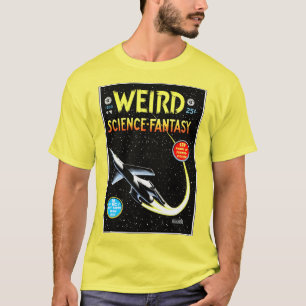 Camiseta WEIRD: Camisa-T Retrorística de Ciência-Fantasia
