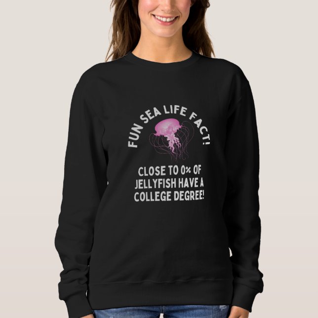 Camiseta Weird Humor  Sea Life Fact Jellyfish College Degre (Frente)