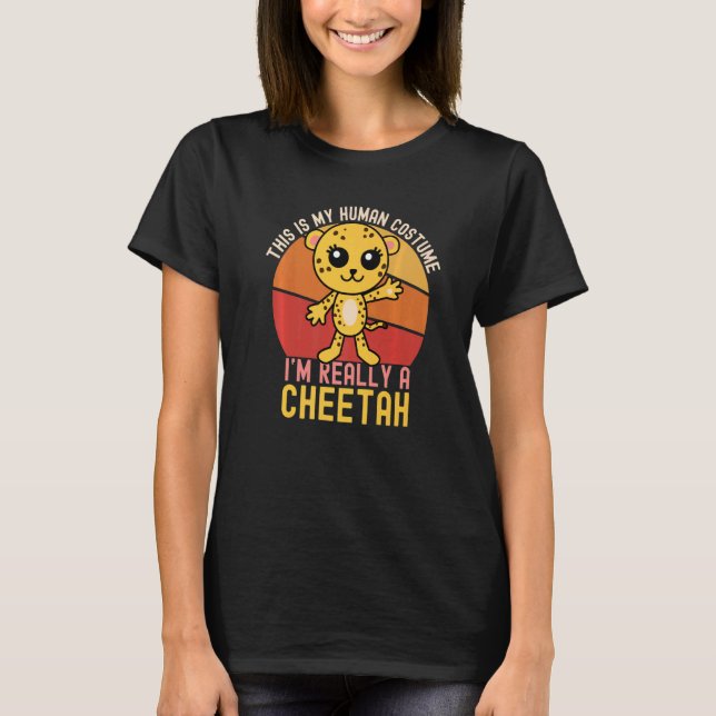 Camiseta Weird This is My Human Costume I'm Really A Cheeta (Frente)