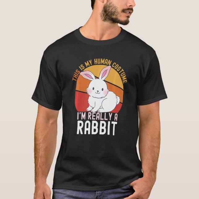 Camiseta Weird This is My Human Costume I'm Really A Rabbi  (Frente)