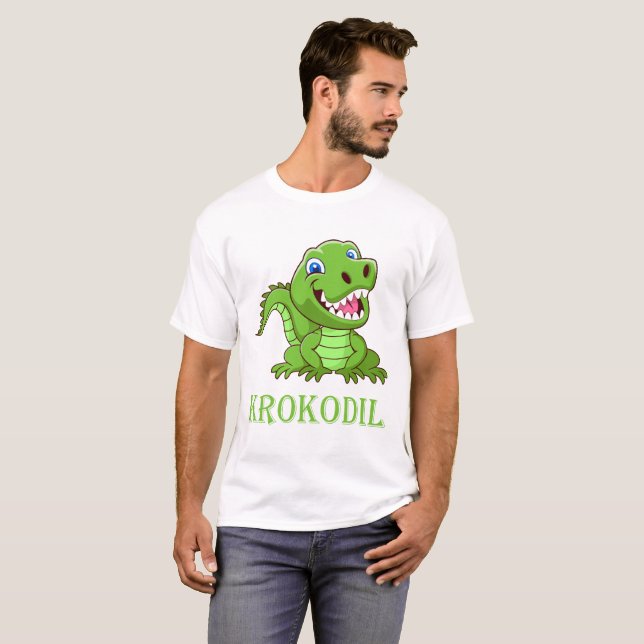 Camiseta weiß Krokodil (Frente Completa)