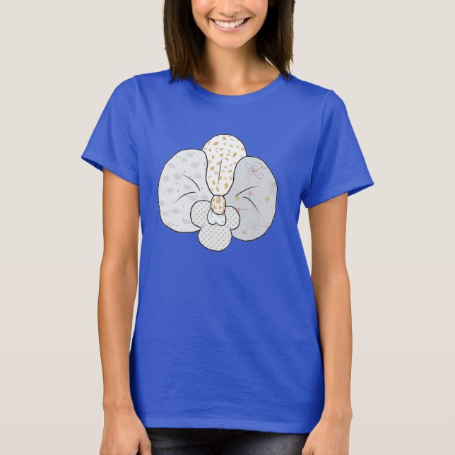 Camiseta weiße Orchidee (Frente)