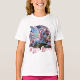 Camiseta Weißes Einhorn mit Flügeln - Magic Queen