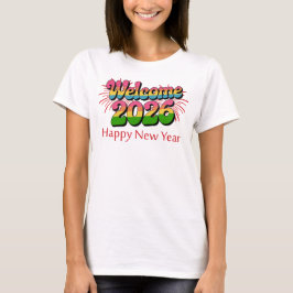 Camiseta Welcome 2026 Happy New Year