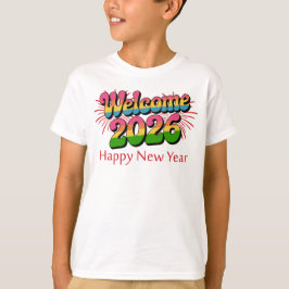 Camiseta Welcome 2026 Happy New Year