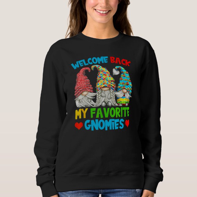 Camiseta Welcome Back To School  Gnomes For Teacher (Frente)