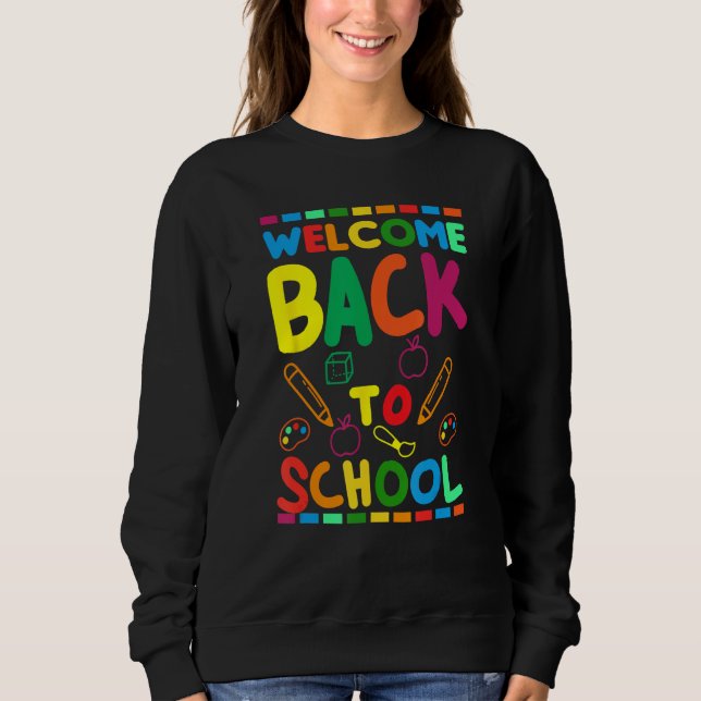 Camiseta Welcome Back To School Happy First Day of School B (Frente)