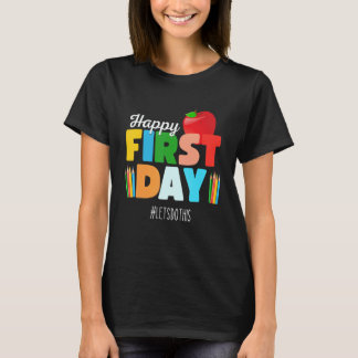 Camiseta Welcome Back To School Rainbow   Happy First Day S