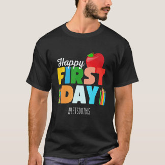 Camiseta Welcome Back To School Rainbow   Happy First Day S