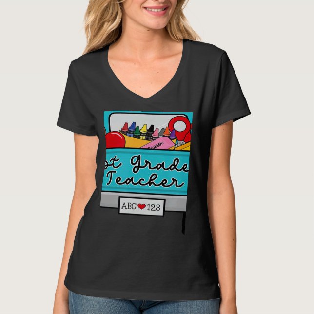 Camiseta Welcome Back to School With Truck 1st Grade Teache (Frente)