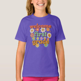 CAMISETA WELCOME FIRST GRADE  FIRST DAY OF SCHOOL BACK