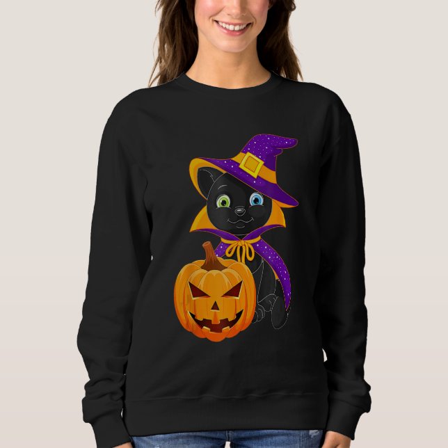 Camiseta Welcome Happy Hat Cat Halloween 2023 Devil Face Pu (Frente)