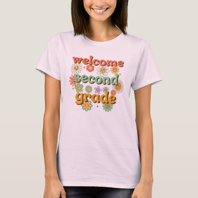 CAMISETA WELCOME SECOND GRADE  BACK TO SCHOOL FIRST DAY (Frente)