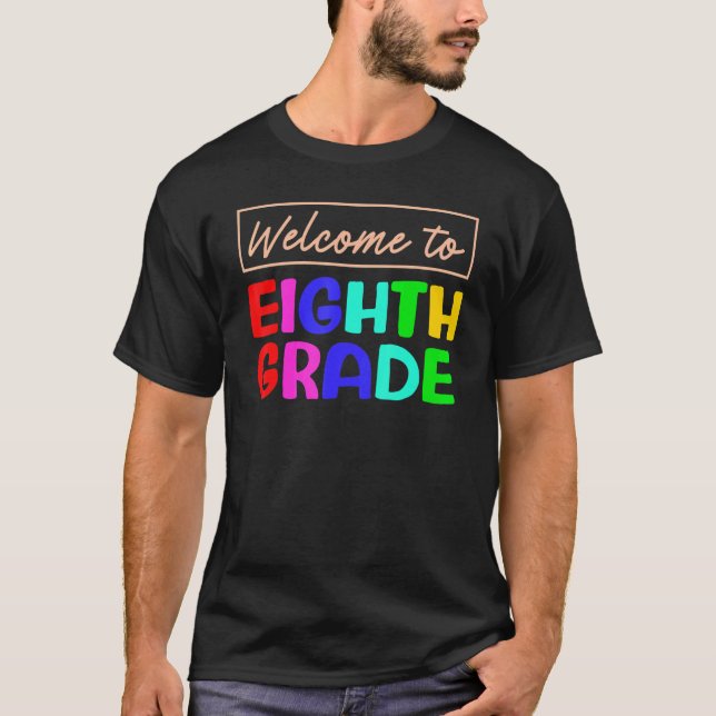 Camiseta Welcome To 8th Grade 1st Day of School Teacher Stu (Frente)