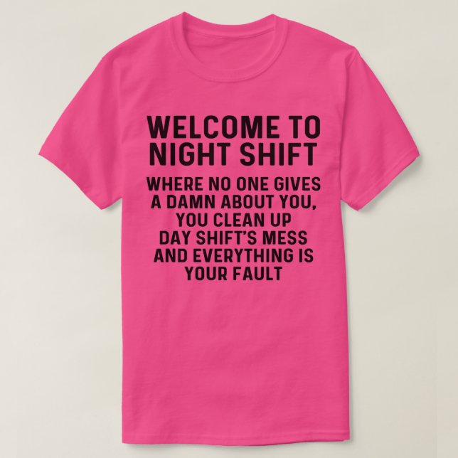 Camiseta Welcome to night shift 1 (Frente do Design)