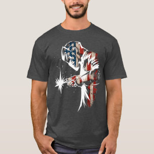 Camiseta Welder American Flag USA Patriotic Welder Gift