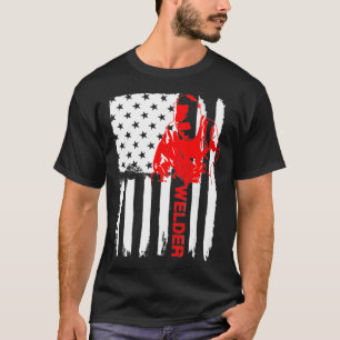 Camiseta Welder American Flag USA T Pipeliner Welding Gift