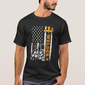 Camiseta Welder American Flag Welding Technical Dad Father 