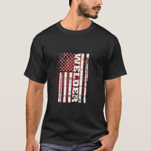 Camiseta Welder Flag Hoodie Weld America Pipefitte American