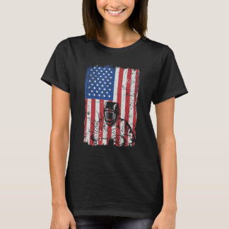 Camiseta Welder Patriotic Usa American Flag Vintage Welding