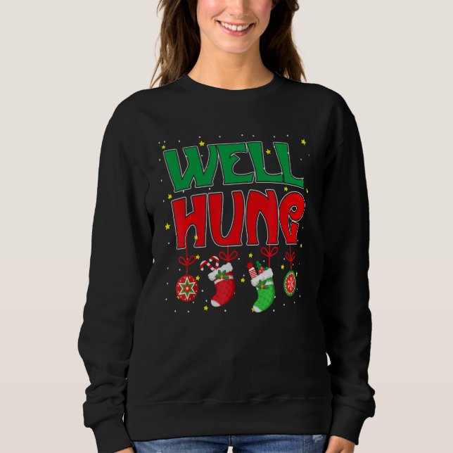 Camiseta Well Hung Christmas  Christmas stocking  Men Women (Frente)