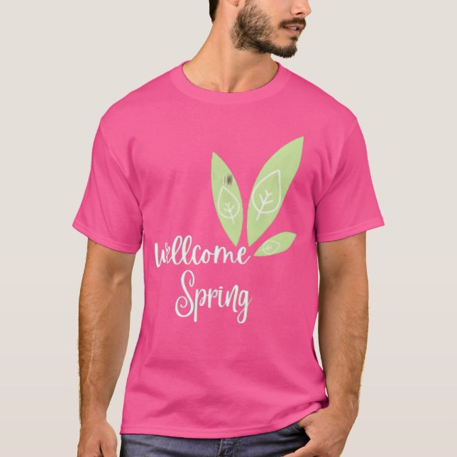 Camiseta wellcome spring funny (Frente)