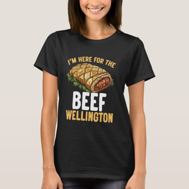 Camiseta Wellington de carne engraçado (Frente)