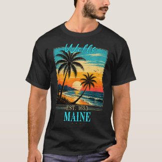 Camiseta Wells Maine Sunset Beach Verão 2026