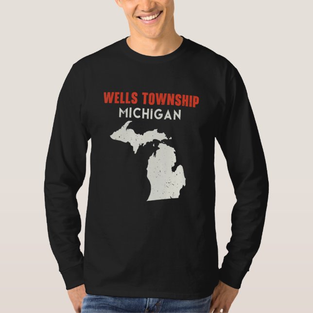 Camiseta Wells township Michigan USA State America Travel M (Frente)