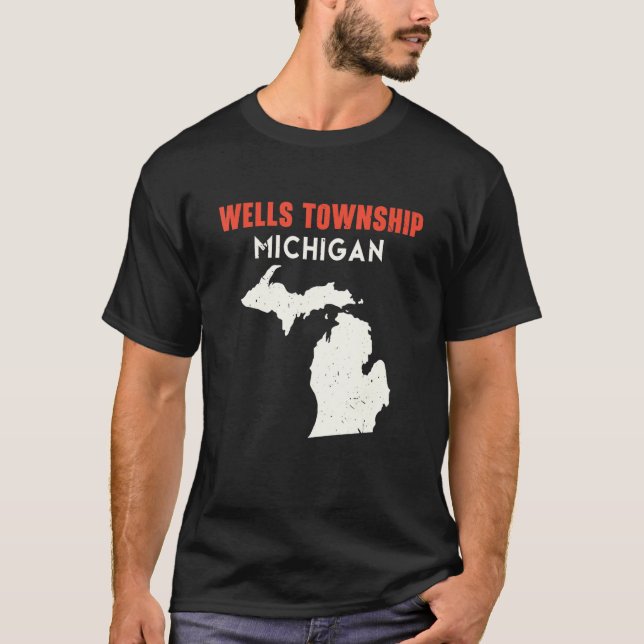 Camiseta Wells township Michigan USA State America Travel M (Frente)