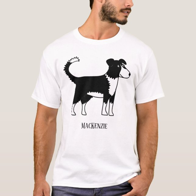 Camiseta Welsh Border Collie Sheepdog Personalizado (Frente)