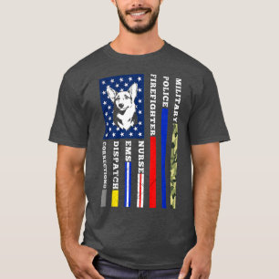 Camiseta Welsh Corgi American Flag Dog Lover Ninguém Sozinh