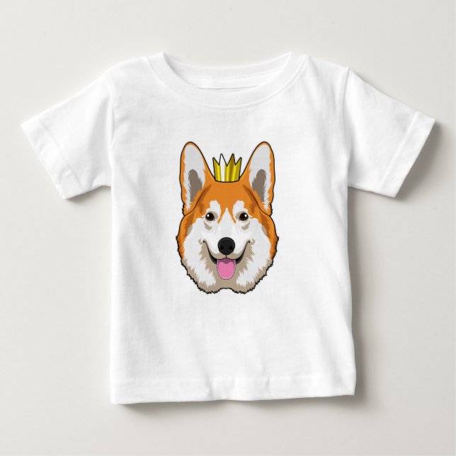 Camiseta Welsh Corgi com Coroa (Frente)