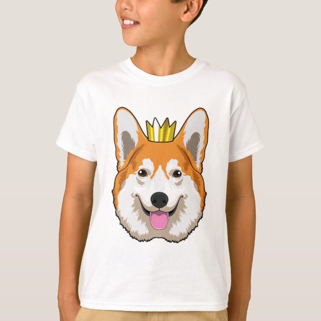 Camiseta Welsh Corgi com Coroa (Frente)