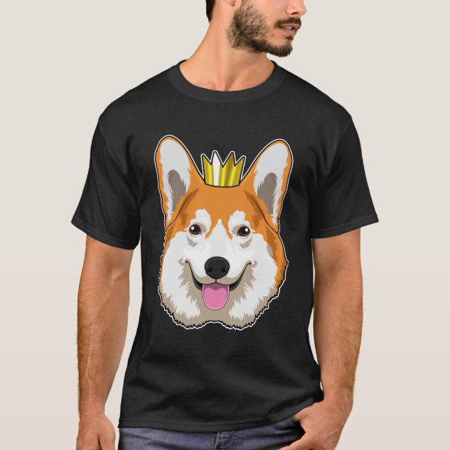 Camiseta Welsh Corgi com Coroa (Frente)