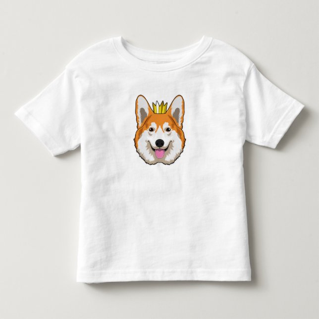 Camiseta Welsh Corgi com Coroa (Frente)