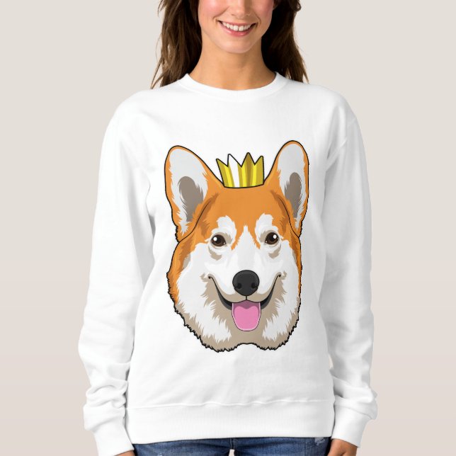 Camiseta Welsh Corgi com Coroa (Frente)