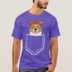 Camiseta Welsh Corgi em Pocket Cute Corgi Mãe Presente para