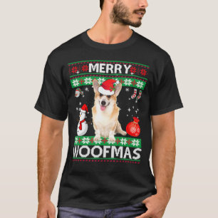 Camiseta Welsh Corgi Feliz Woofmas Natal