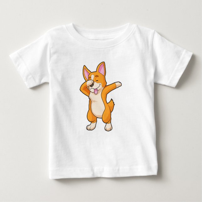 Camiseta Welsh Corgi no Hip Hop Dance Dab (Frente)