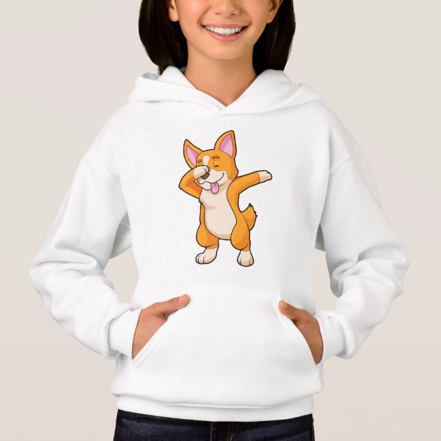 Camiseta Welsh Corgi no Hip Hop Dance Dab (Frente)