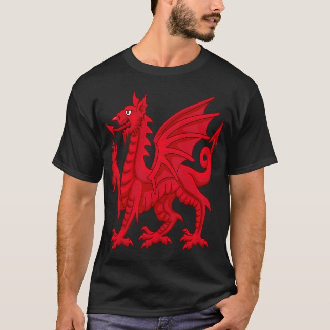 Camiseta Welsh Dragon Cymru Flag Cardiff Welsh (Frente)