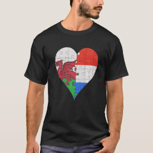 Camiseta Welsh Dutch Flag Heart