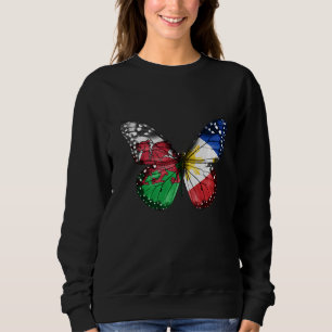 Camiseta Welsh Filipino Flag Butterfly